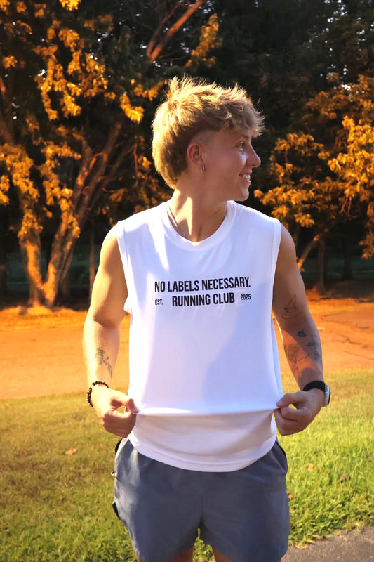 "No Labels. No Limit." Running Club Tank